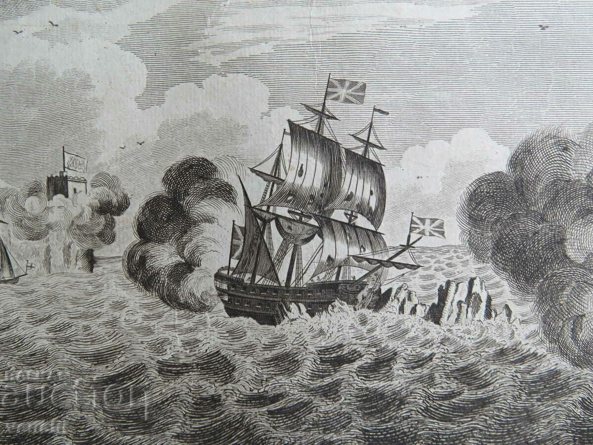 Licitație 1778 - GRAVURĂ - PIRAT, CETATE SPANIOLĂ - ORIGINAL