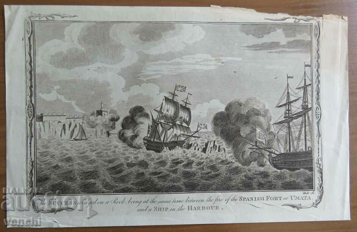 1778 - ΧΑΡΑΚΤΙΚΗ - ΠΕΙΡΑΤΗΣ, ΙΣΠΑΝΙΚΟ ΦΡΟΥΡΙ - ΠΡΩΤΟΤΥΠΟ