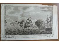 1778 - ENGRAVING - PIRATE, SPANISH FORTRESS - ORIGINAL