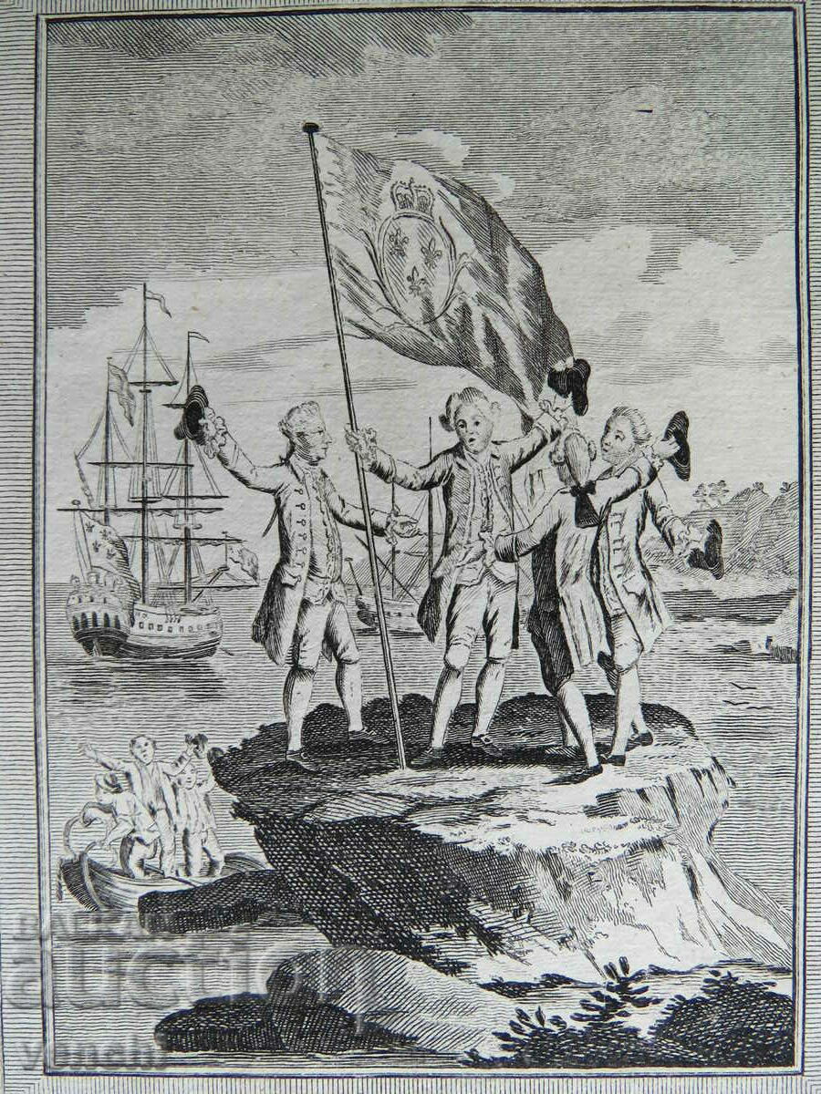 Auction  1780 - ENGRAVING - BOUGAINVILLE, STRAIT OF MAGELLA - ORIGINAL