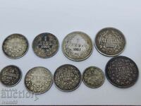 Πολλά μοναδικά πατιναρισμένα νομίσματα