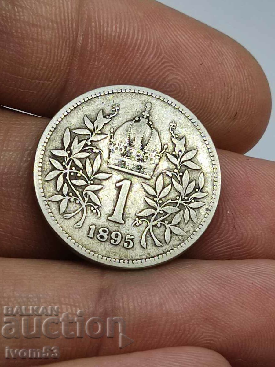 1 crown 1895 Austria-Hungary silver
