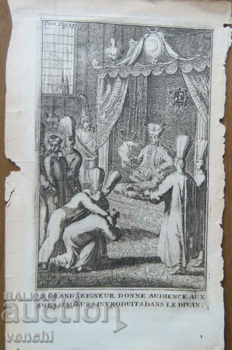 1738 - GRAVURA VECHE - TURCIA