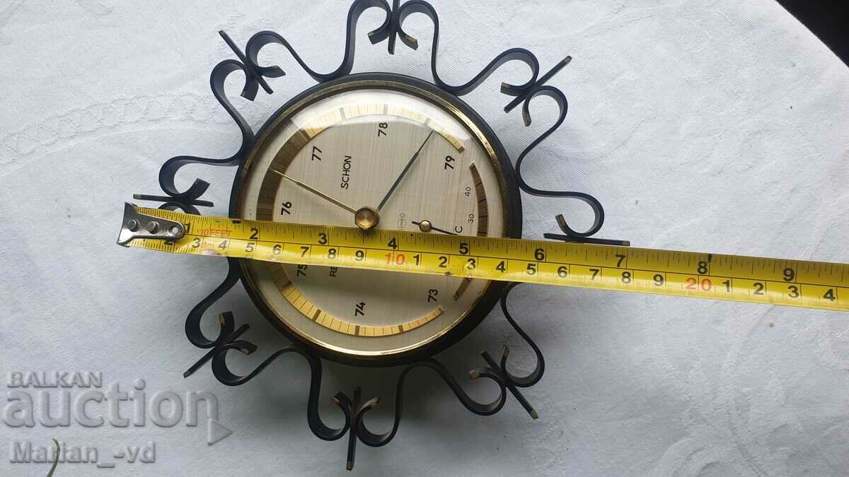 Δημοπρασία Βαρόμετρο και θερμόμετρο με μεταλλικά εξαρτήματα Δημοπρασία Βαρόμετρο και θερμόμετρο με μεταλλικά εξαρτήματα