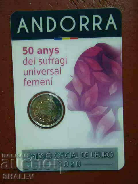 2 Euro 2020 Andorra "50 years sufragi" (2) - Unc (2 евро)