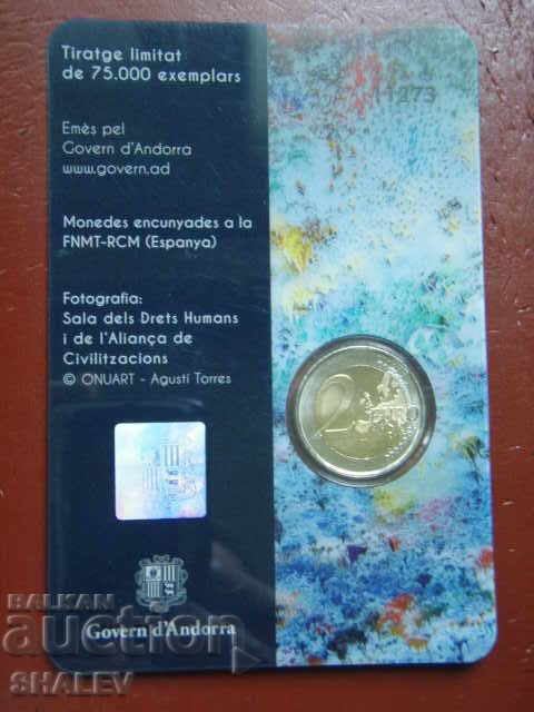 2 Euro 2018 Andorra "70 years human rights" (2) - Unc - 5 2 Euro 2018 Andorra "70 years human rights" (2) - Unc - 5
