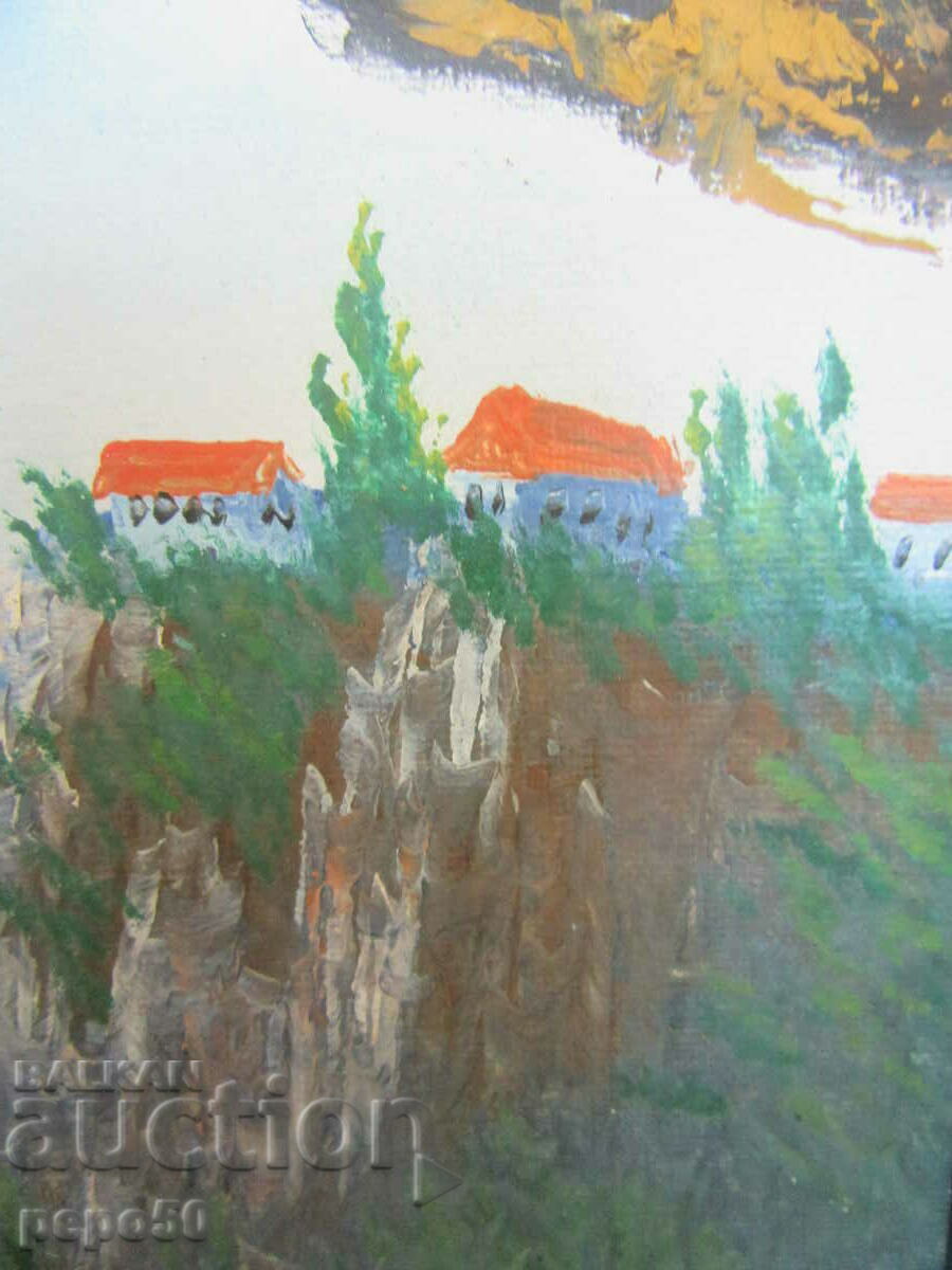 PAINTING "THE MONASTERIES OF METEORA-GREECE" - 43 x 53 cm. with price 40.00 BGN | € 20.45 PAINTING "THE MONASTERIES OF METEORA-GREECE" - 43 x 53 cm. with price 40.00 BGN | € 20.45