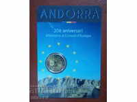 2 Euro 2014 Andorra "20 years in EU" (Андора) - Unc (2 евро)