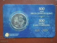 2 Euro 2021 Belgium "500 y coins Carol V" (2) - Unc (2 евро)