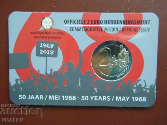 Аукцион 2 Euro 2018 Belgium "50 years 1968" (2) Белгия- Unc (2 евро)