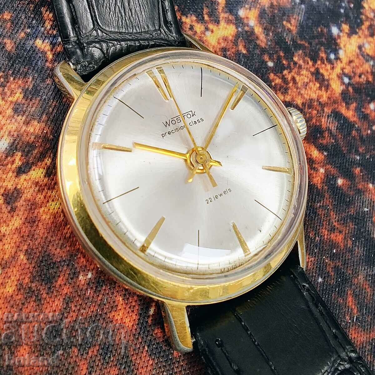 Съветски Позлатен Часовник Восток Прецизен Wostok Precision