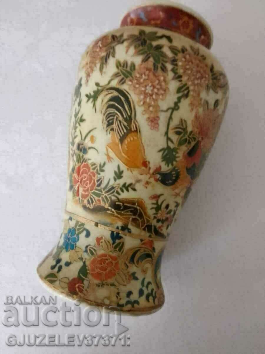Old porcelain flower vase marked Old porcelain flower vase marked