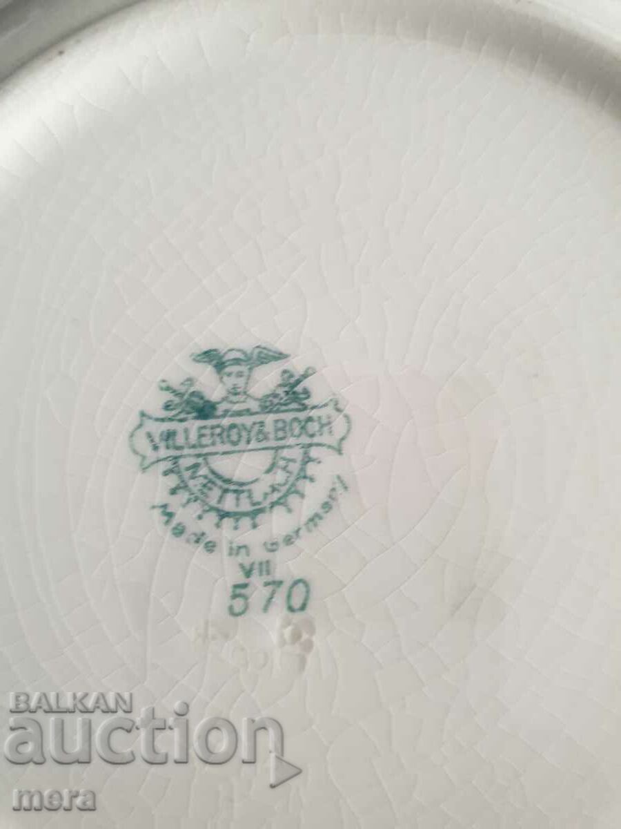 Auction Porcelain deep plate- -Villeroy & Boch Mettlach. Auction Porcelain deep plate- -Villeroy & Boch Mettlach.