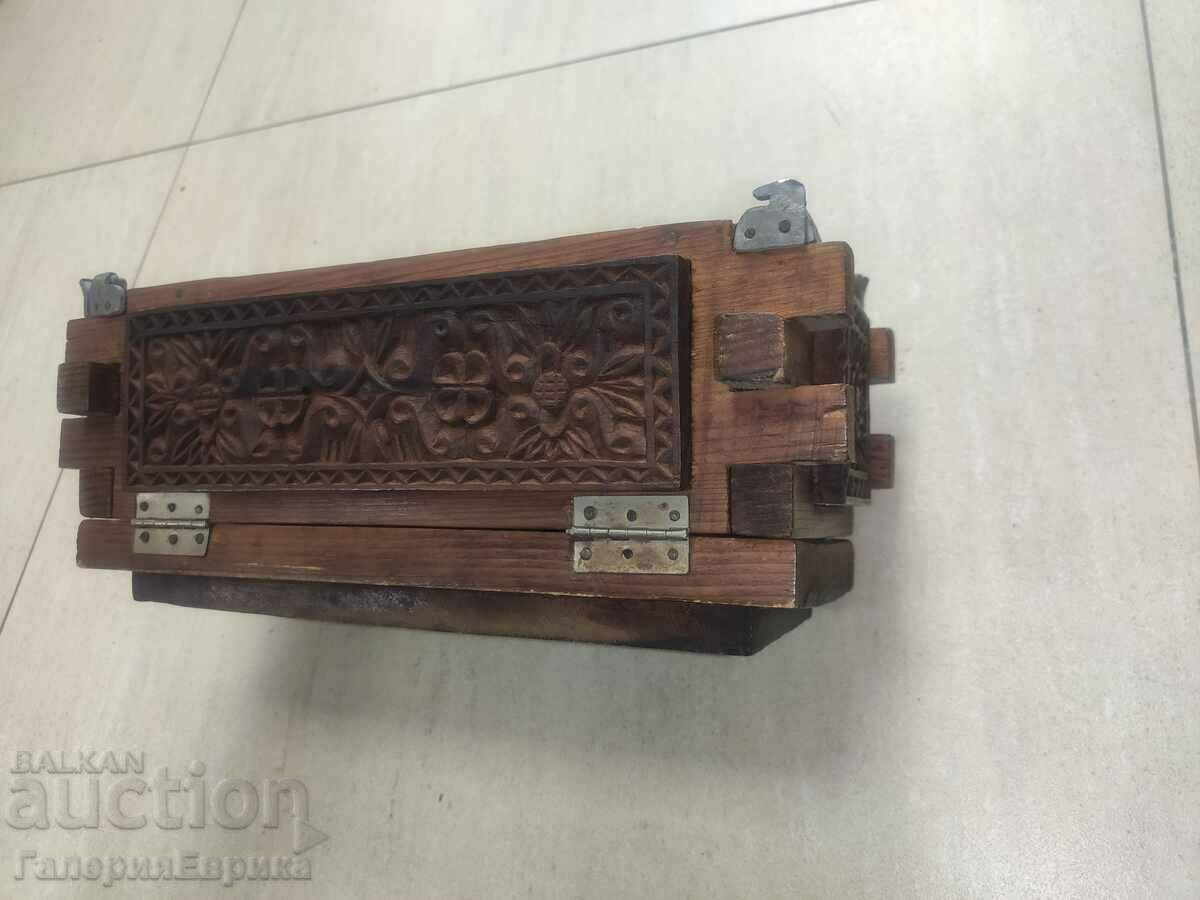Wooden box carving 14/15/31cm. - 7