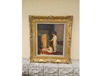 Great antique Belgian oil painting