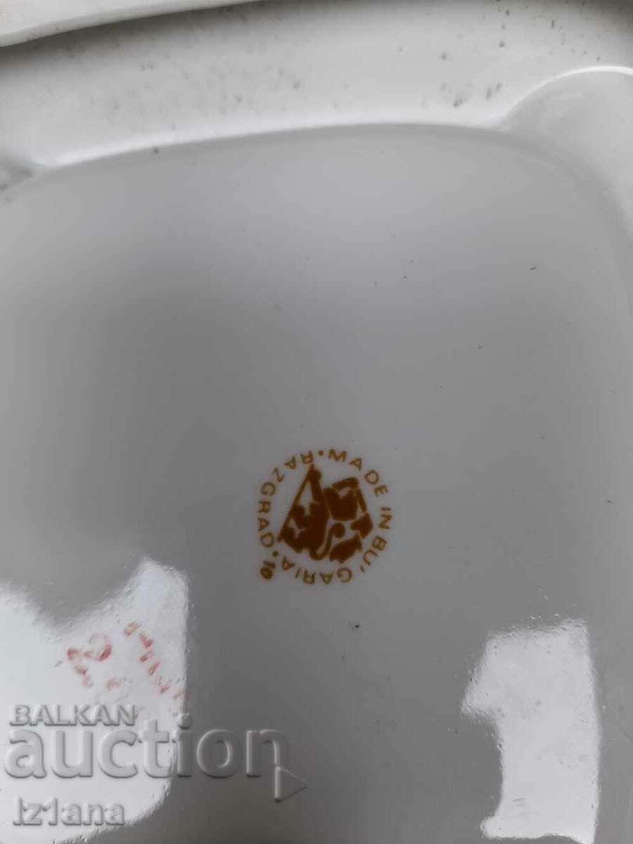 Old porcelain ashtray OKBD Razgrad - 6 Old porcelain ashtray OKBD Razgrad - 6