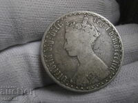 Rare 1 Florin 1853 Queen Victoria Silver Coin
