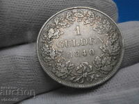 Monedă de argint rară 1 Gulden 1840 Regatul Bavariei