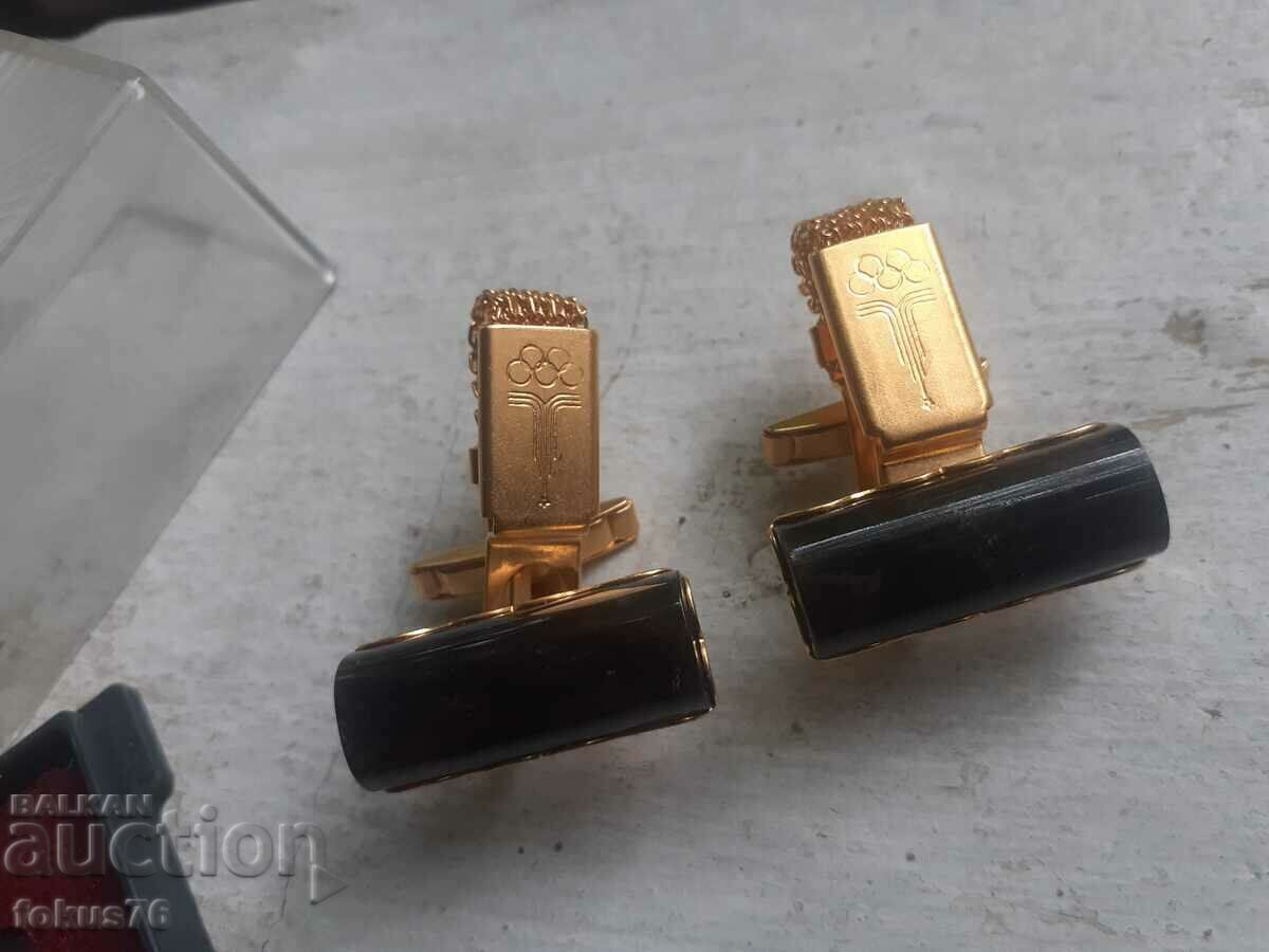 Auction Cufflinks from the Olympics in Moscow - gold plating Auction Cufflinks from the Olympics in Moscow - gold plating