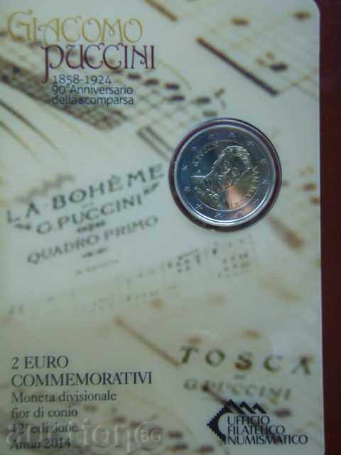 Аукцион 2 Euro 2014 San Marino "Puccini" Сан Марино Unc (2 евро) /2/