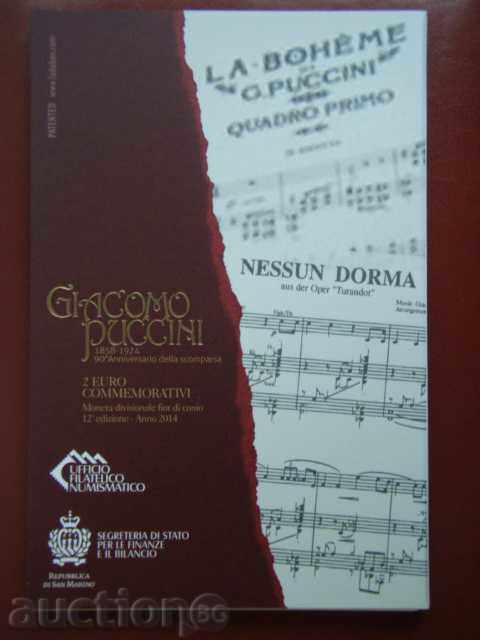 2 Euro 2014 San Marino "Puccini" Сан Марино Unc (2 евро) /2/ - 6
