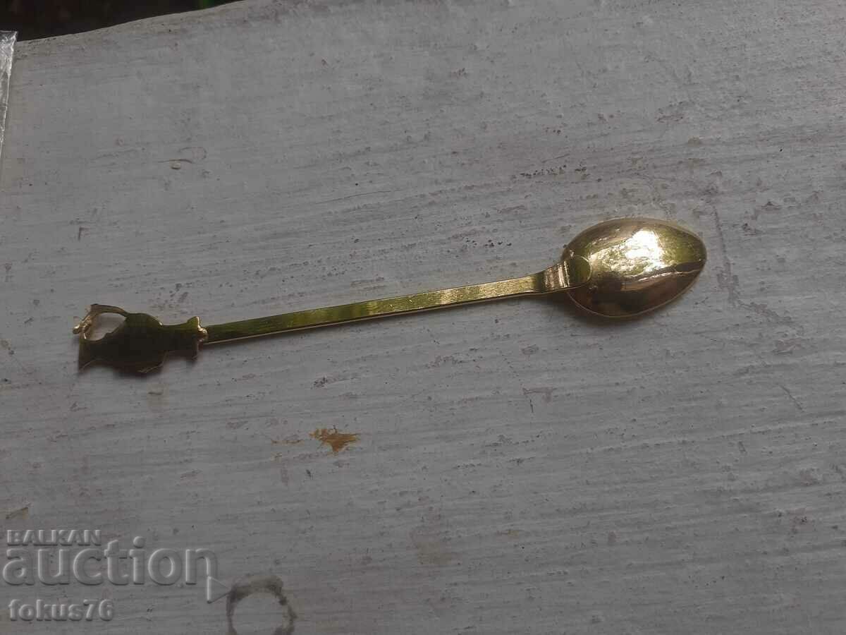 Old Bulgarian gilded coffee spoons - mint with labels - 5 Old Bulgarian gilded coffee spoons - mint with labels - 5