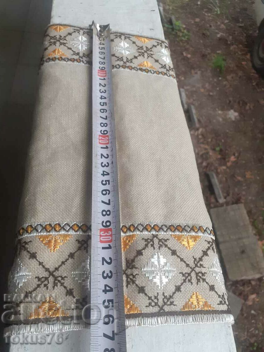 Old Bulgarian checked linen panama hand embroidered - 6 Old Bulgarian checked linen panama hand embroidered - 6