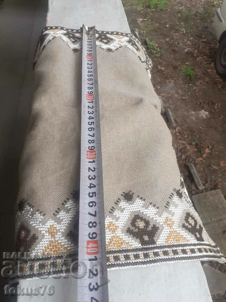 Old Bulgarian checked linen panama hand embroidered - 5 Old Bulgarian checked linen panama hand embroidered - 5