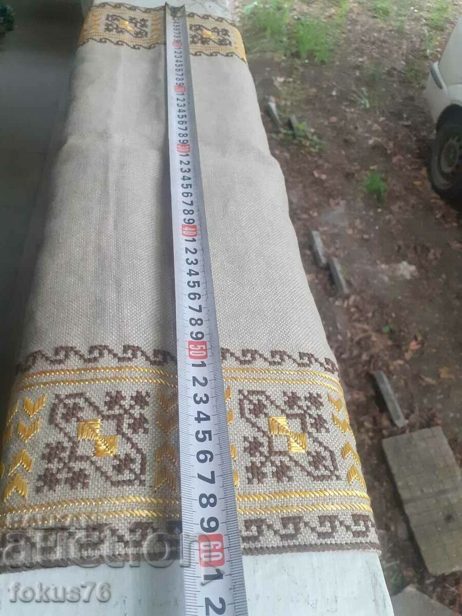 Old lovely Bulgarian check linen panama hand embroidered - 6 Old lovely Bulgarian check linen panama hand embroidered - 6