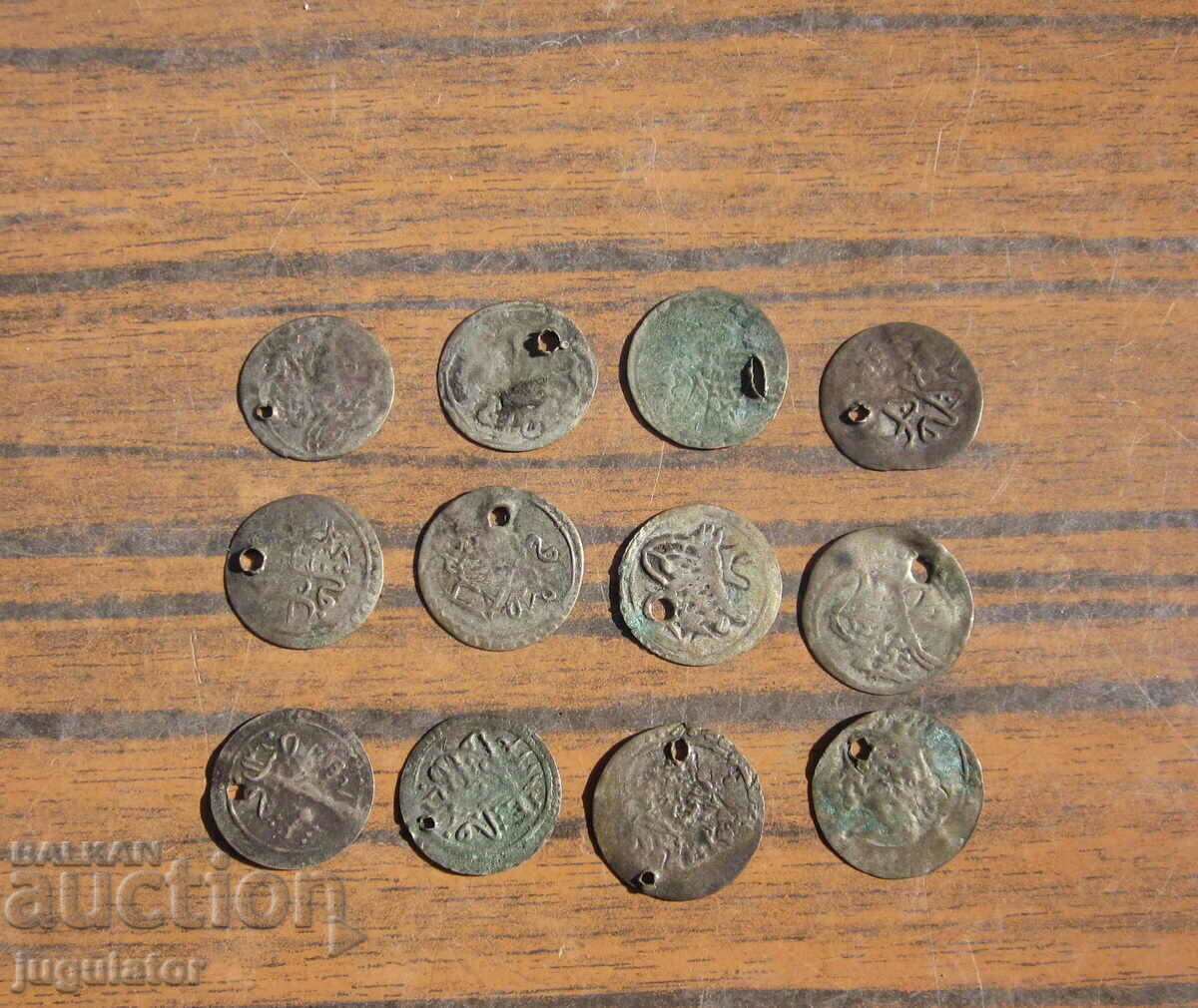 lot 12 monede mici de argint vechi Imperiul Otoman Turc