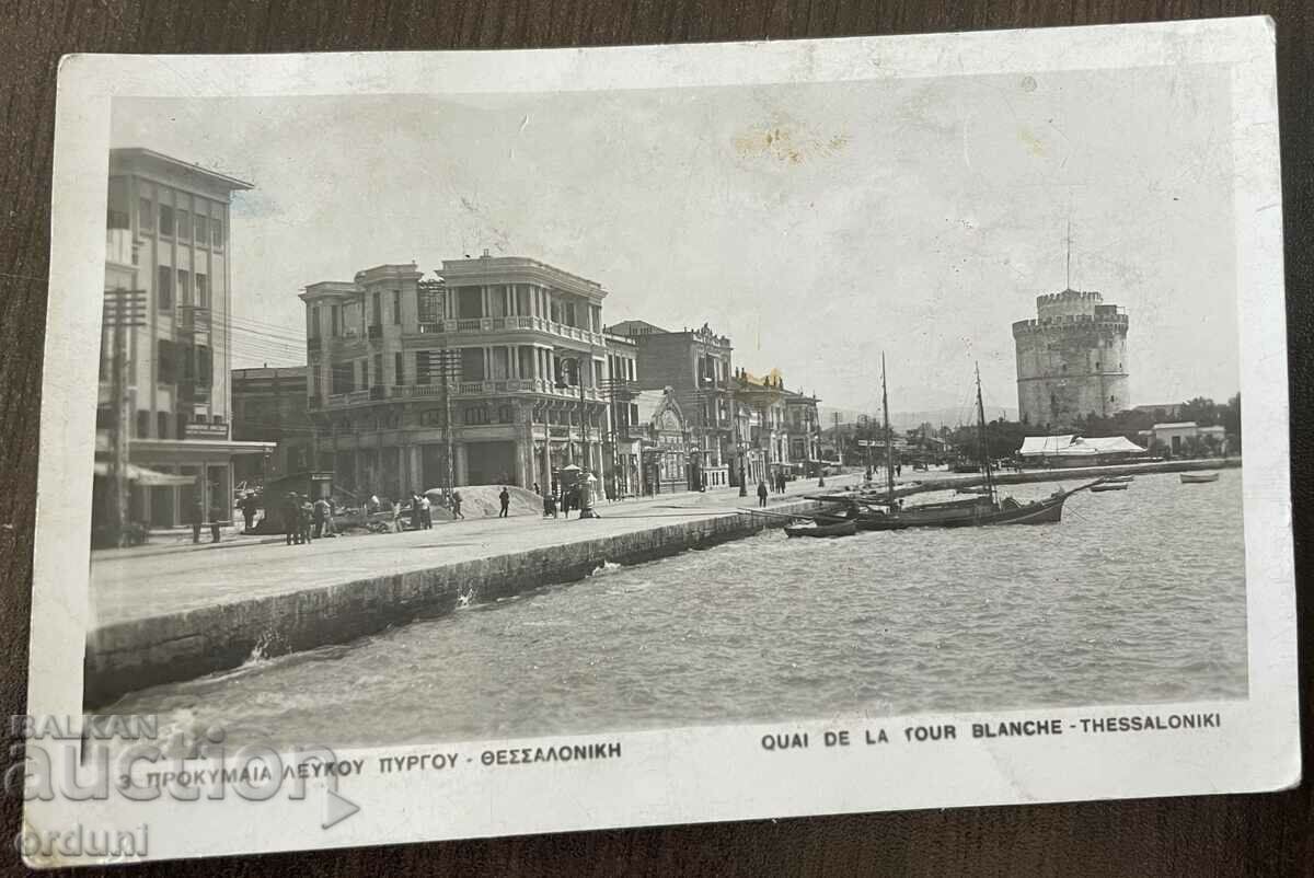 4200 Grecia Strada de pe malul apei Salonic Turnul alb 1938