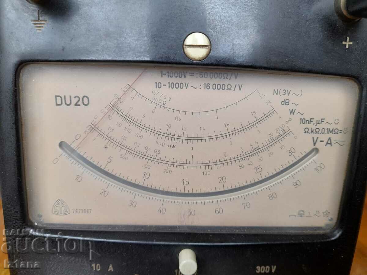 Παλιό πολύμετρο DU 20 με τιμή 80.00 BGN | € 40.90 Παλιό πολύμετρο DU 20 με τιμή 80.00 BGN | € 40.90