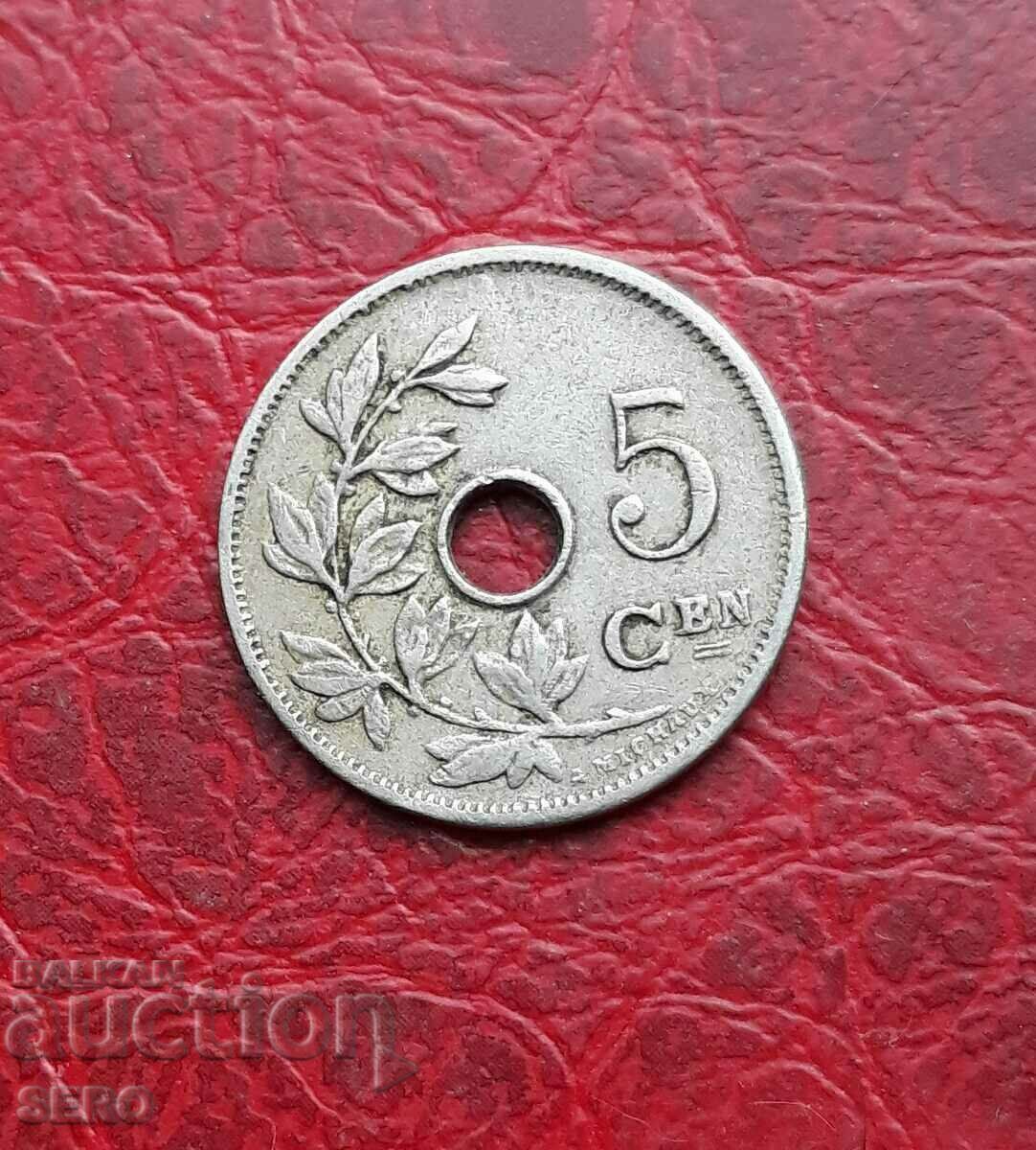 Belgia-5 cenți 1906