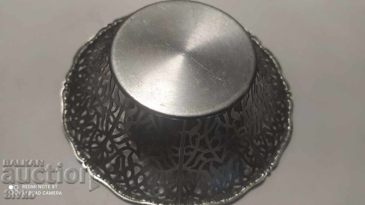 Auction Antique metal openwork candy box Auction Antique metal openwork candy box