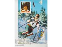 Postal card Maximum FDC Petar Popangelov Ski Sport