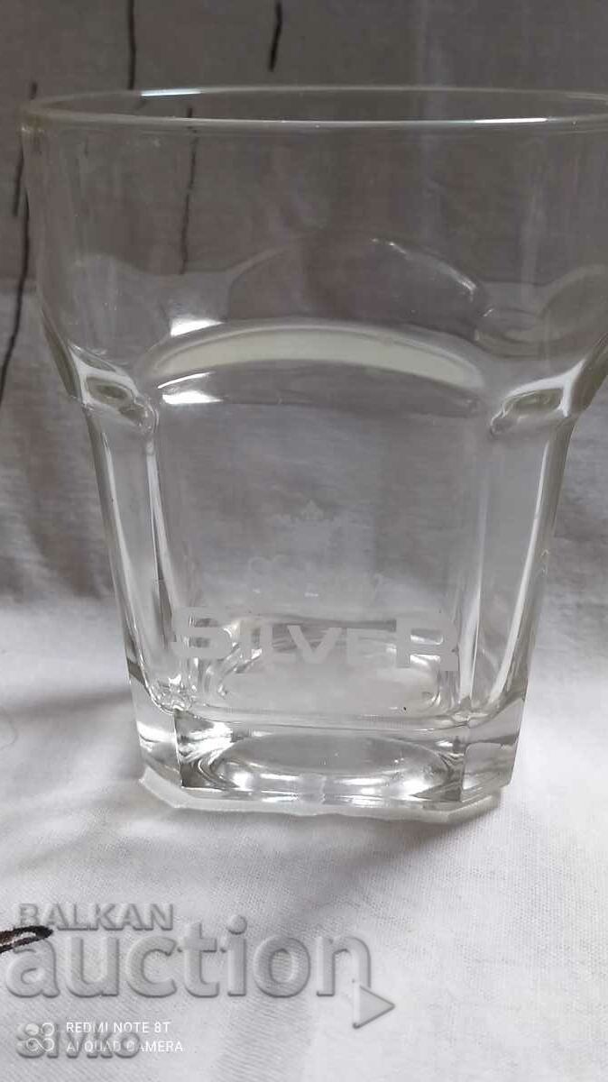 A glass of promotional Savoy Silver vodka