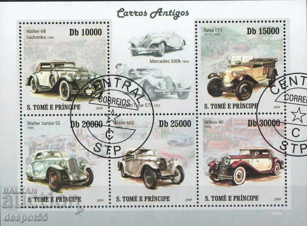 2009. Sao Tome and Principe. Transport - Vintage cars. Block.