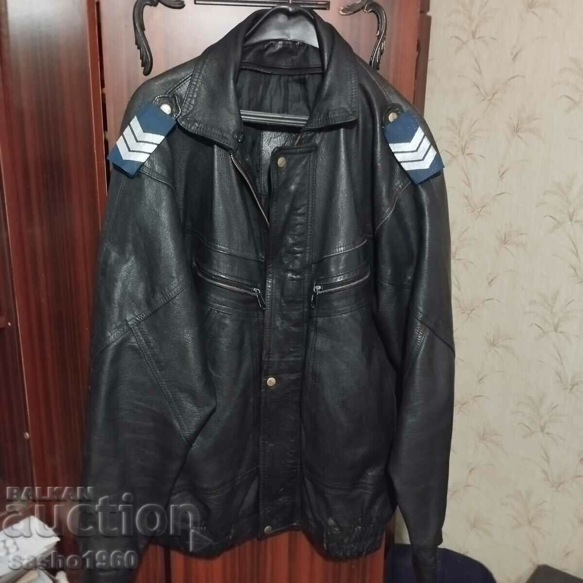 Retro leather jacket MIA chief sergeant from the 90s