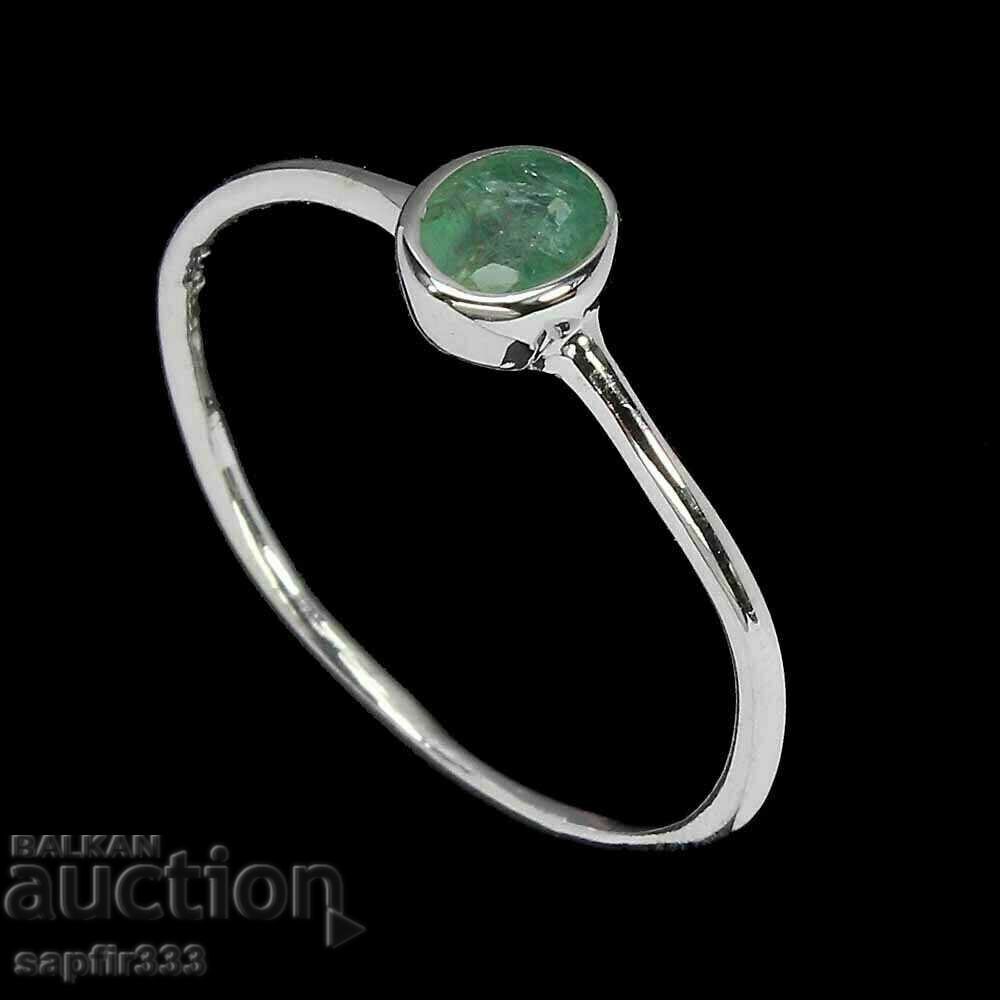 LUXURY RING WITH NATURAL EMERALD AND ZIRCONIA with price 273.00 BGN | € 139.58 LUXURY RING WITH NATURAL EMERALD AND ZIRCONIA with price 273.00 BGN | € 139.58