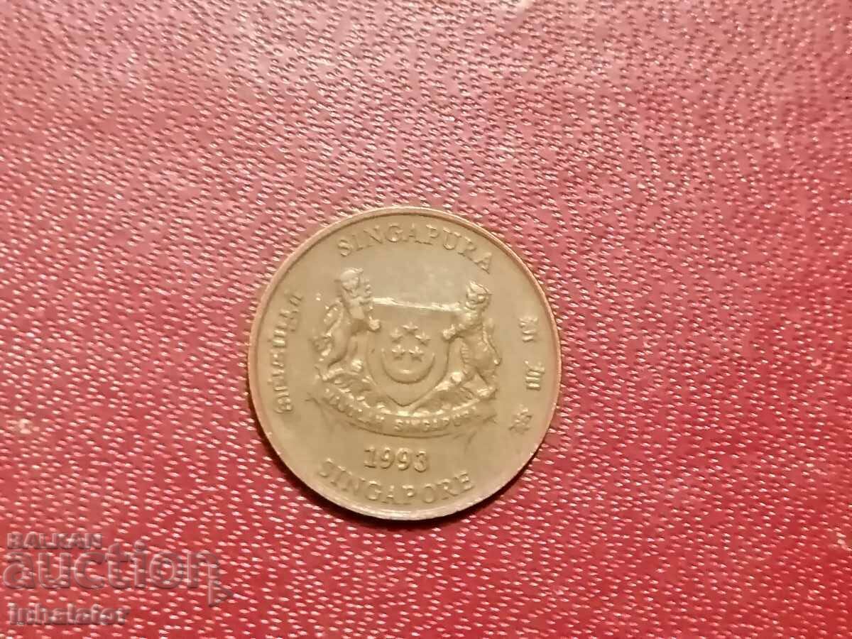1993 год 1 цент Сингапур