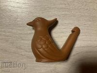 Old ceramic ocarina bird whistle