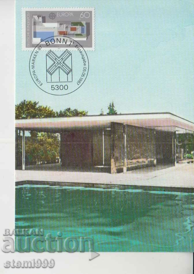 Postcard Maximum FDC Modern architecture