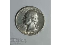 1/4 Dollar 1944 USA 25 Cents America, Quarter Dollar Silver