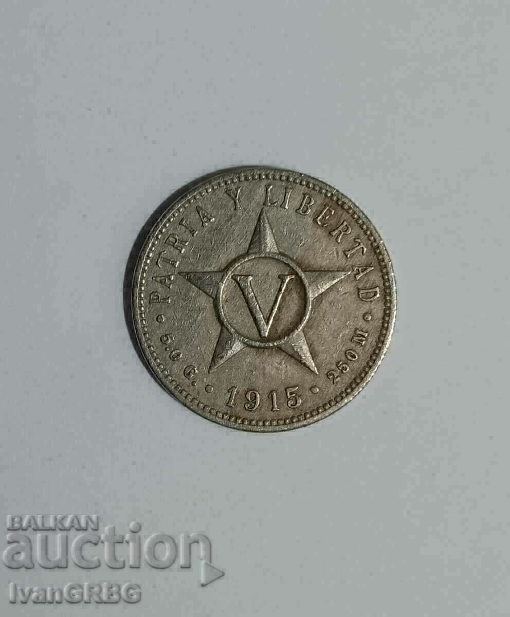 5 centavos 1915 Cuba FIRST CUBAN COINS Cuba 1915 with price 20.00 BGN | € 10.23 5 centavos 1915 Cuba FIRST CUBAN COINS Cuba 1915 with price 20.00 BGN | € 10.23