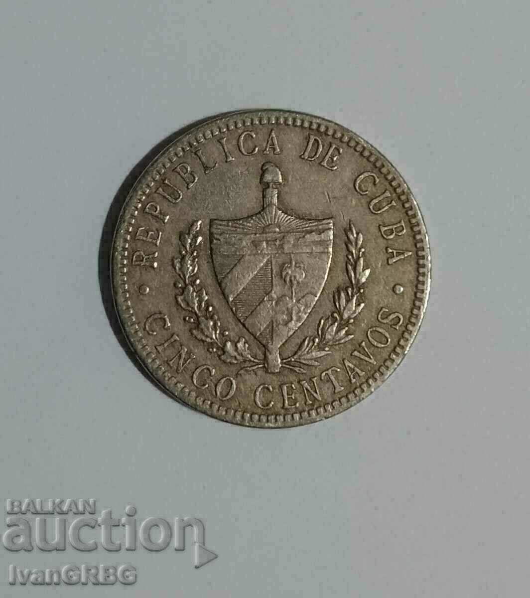 5 centavos 1915 Cuba FIRST CUBAN COINS Cuba 1915