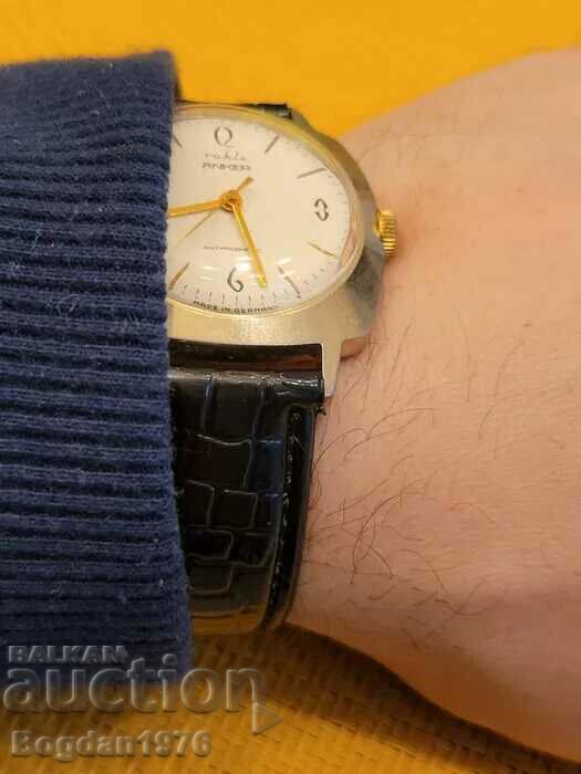 German watch Ruhla Anker gold vintage perfectly functional