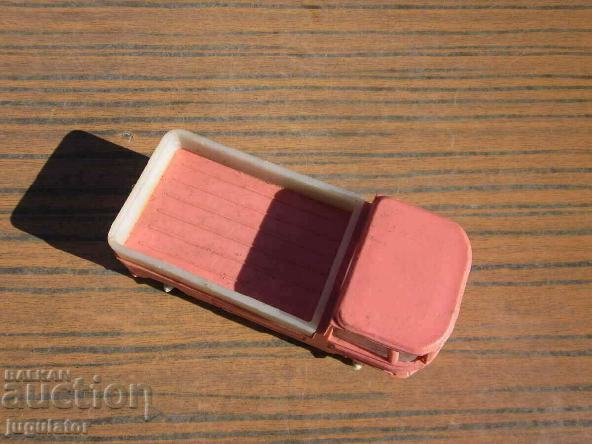 Delivery of old Russian USSR plastic toy truck from Sotsa