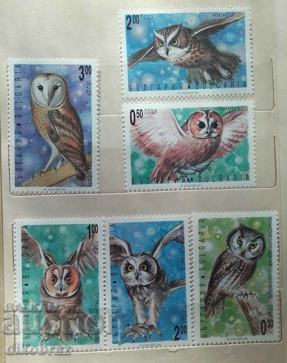 Bulgaria 1992- Păsări de pradă nocturne 4048/53