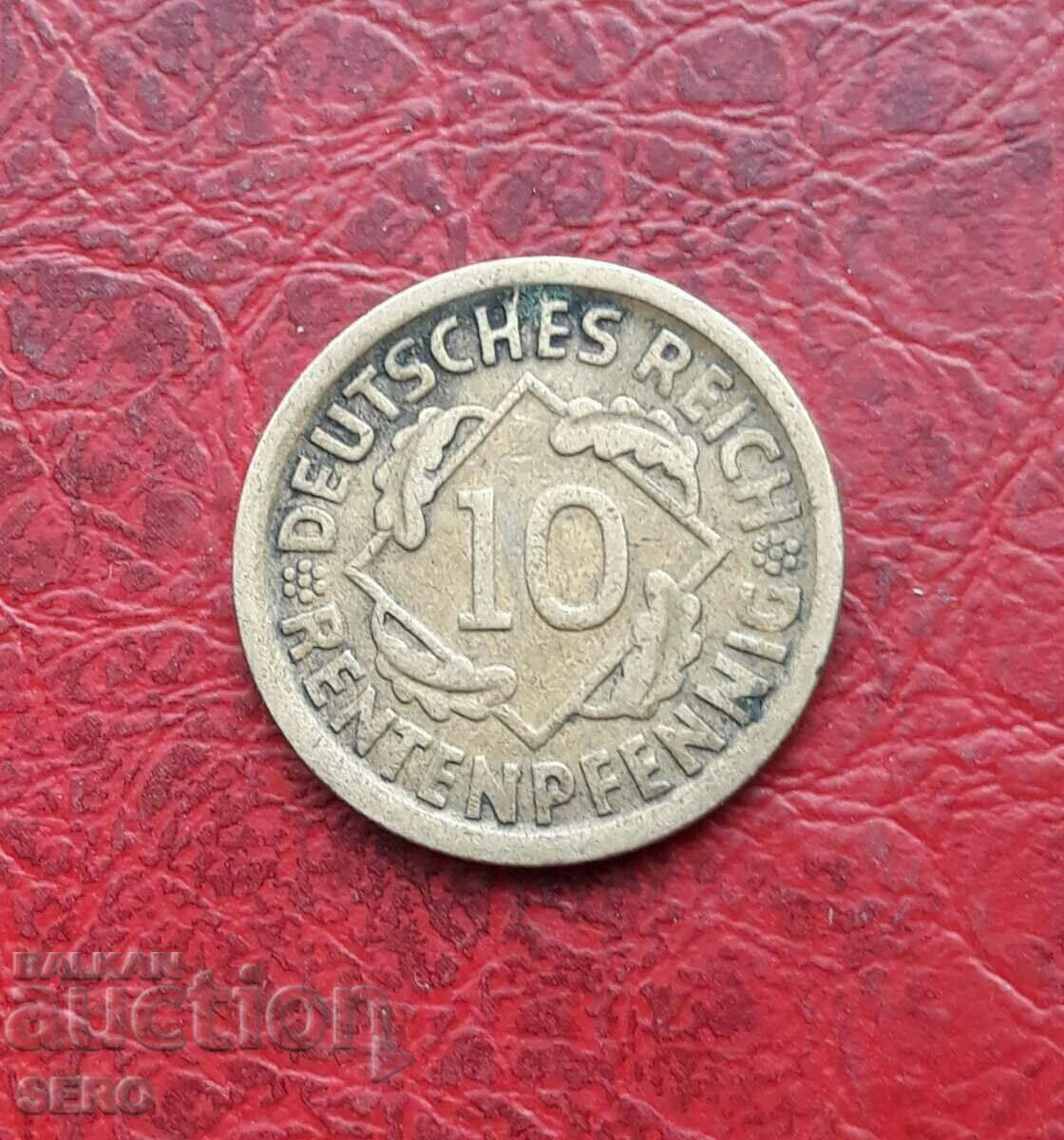 Германия-10 пфенига 1924 D-Мюнхен