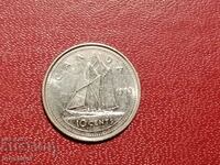 1993 год 10 цента Канада Кораб